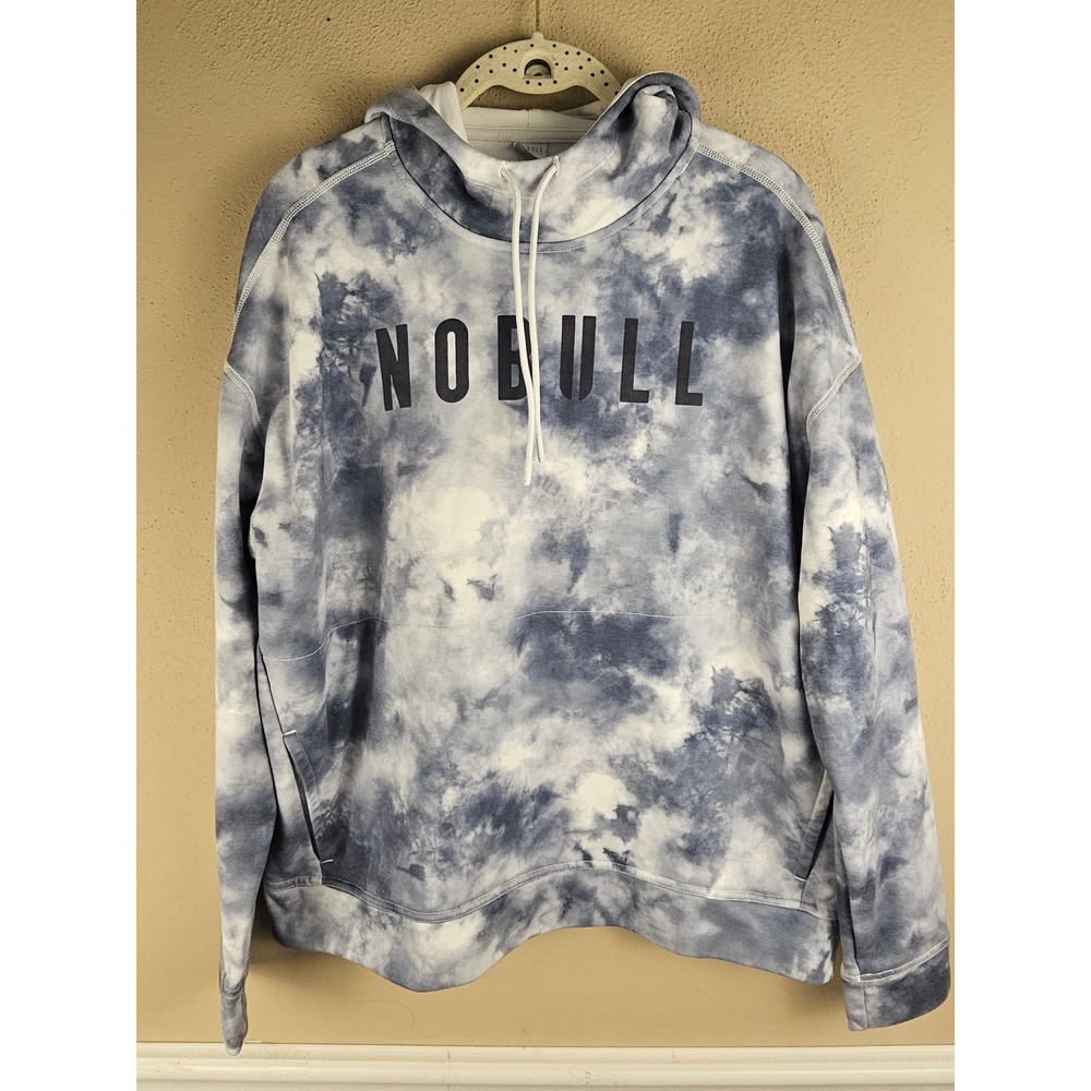 Nobull Mens Blue Tie Dye Hoodie Large